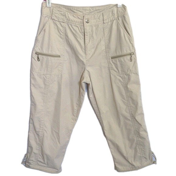 Caribbean Joe Pants - Caribbean Joe Sz 8 Women's Cargo Capri Pants Khaki